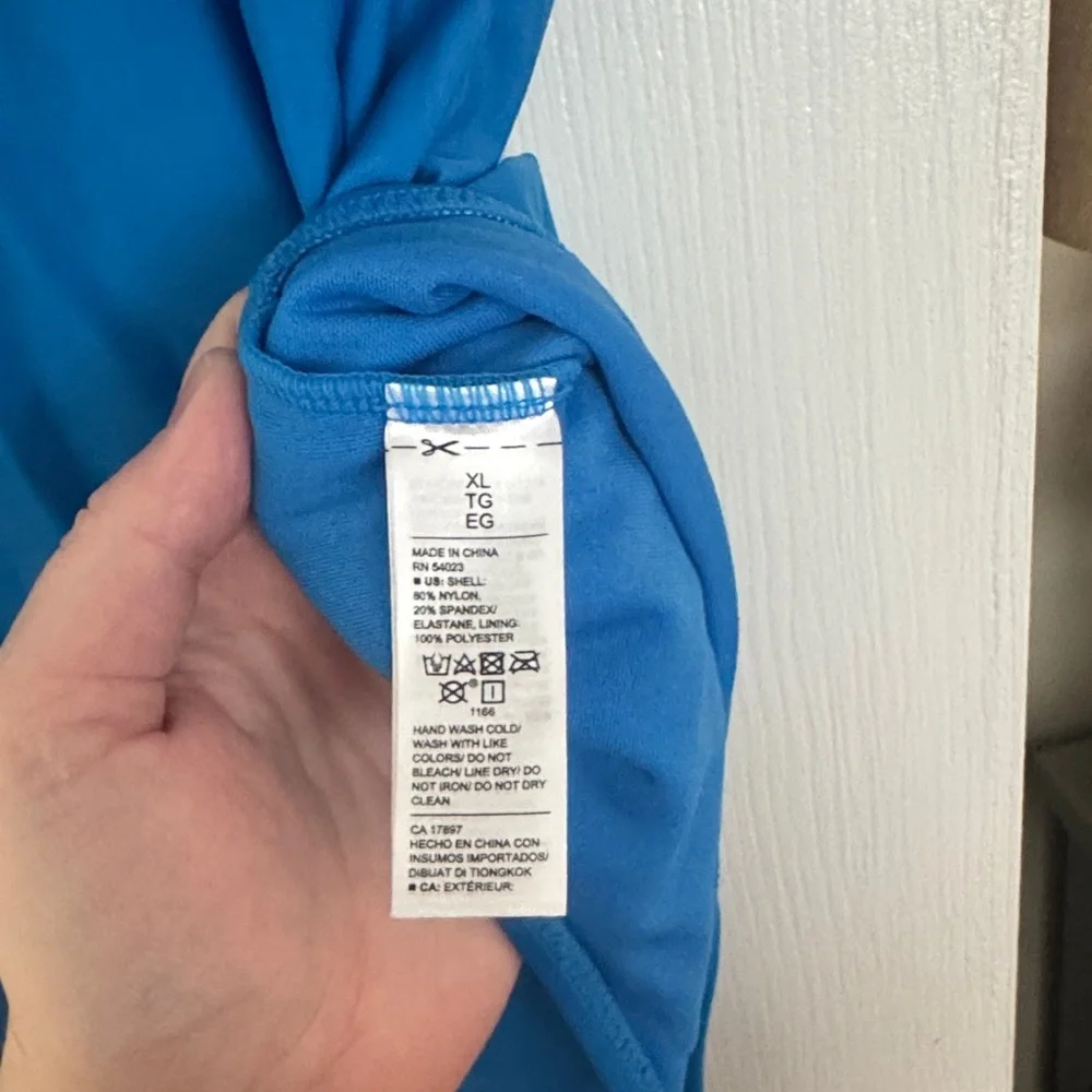 Old Navy Blue Aloha One Piece Swimsuit